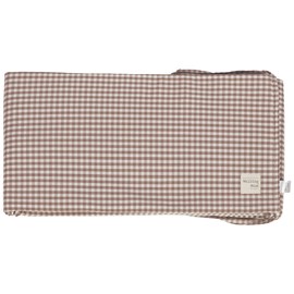 Tour de lit praliné vichy rayures moka (120x60 cm)
