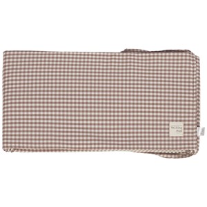 Tour de lit praliné vichy rayures moka (120x60 cm)