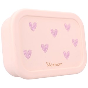 Lunch box en silicone cœurs rose
