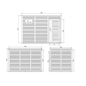 Abri de jardin en bois 6,18 m² sans sol imprégné