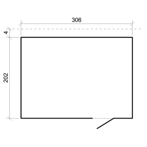 Abri de jardin en bois 6,18 m² avec sol imprégné