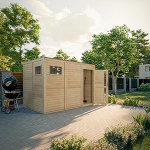 Abri de jardin en bois 6,18 m² avec sol imprégné