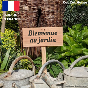 Pancarte en bois gravée extérieur déco