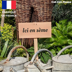 Pancarte en bois gravée extérieur déco
