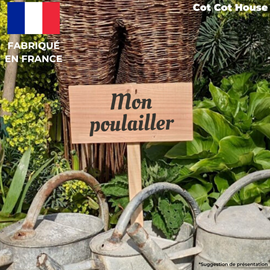 Pancarte en bois gravée extérieur déco