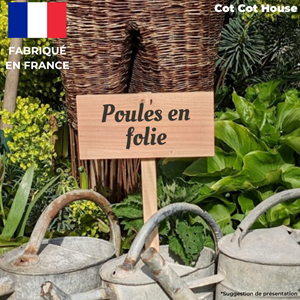 Pancarte en bois gravée extérieur déco