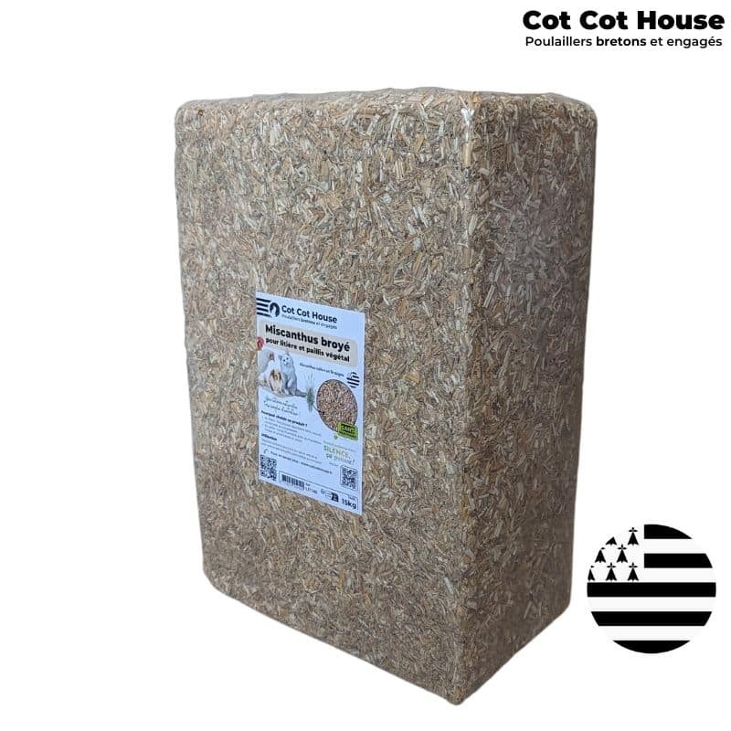 Miscanthus broyé pour litière ou paillis 140l