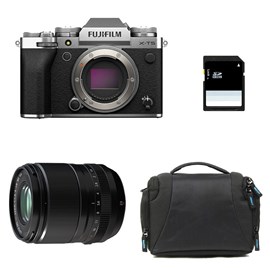 Fujifilm x-t5 silver + 23mm f1.4 wr + sac + carte sd 8 go