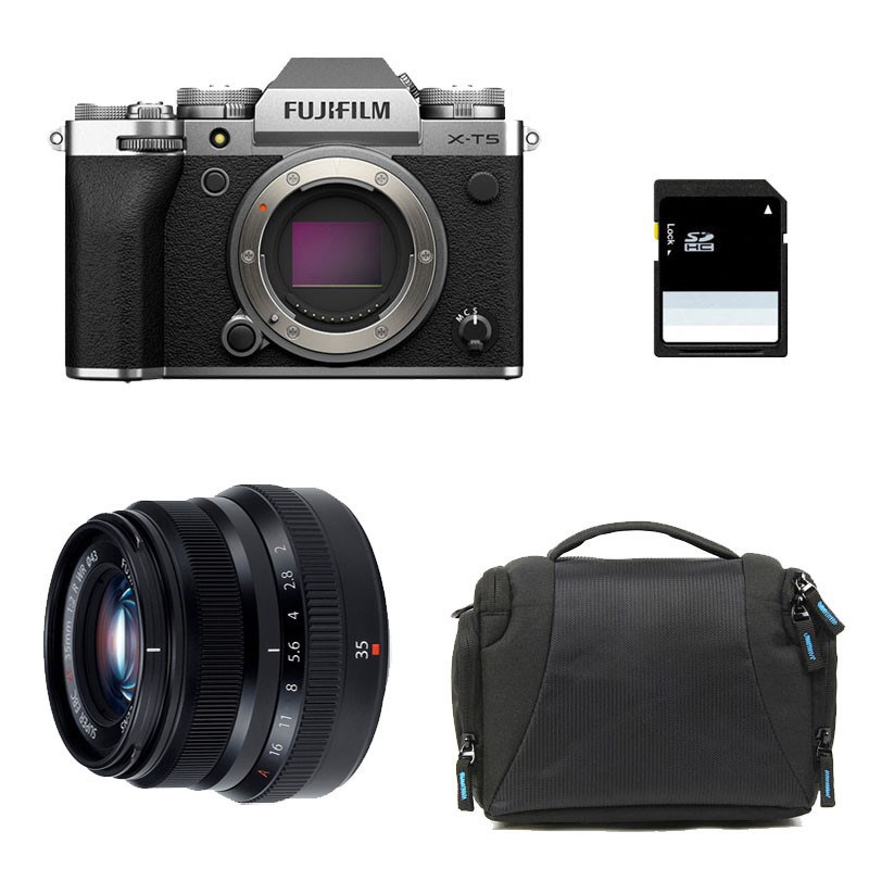 Fujifilm - Fujifilm x-t5 silver + 35mm f2 wr + sac + carte sd 8 go