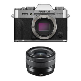 Fujifilm x-t30 iii argent + objectif 15-45mm f3.5-5.6 ois