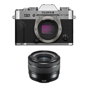 Fujifilm x-t30 iii argent + objectif 15-45mm f3.5-5.6 ois