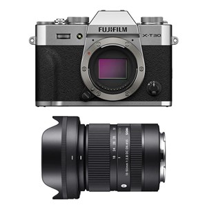 Fujifilm x-t30 iii argent + objectif sigma 18-50 f2.8 dc dn contemporary