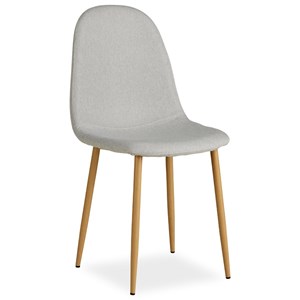 Chaise salle à manger lot de 6 - gris