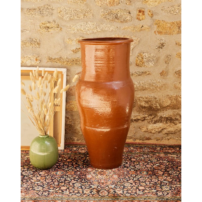Grand pot en terre cuite années 70 n°976