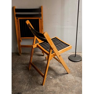 Paire de chaises pliantes en bois n°1188