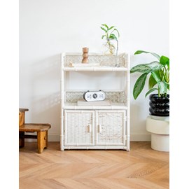 Gaëlle, l'étagère en rotin blanc n°851