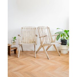 Paire de chaises pliantes en boisn°1174