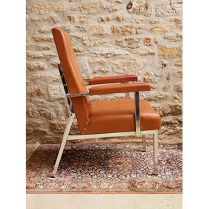 Paire de fauteuils en skaï n°1188