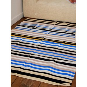 Tapis rayé bleu électrique n°119