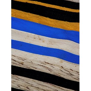 Tapis rayé bleu électrique n°119