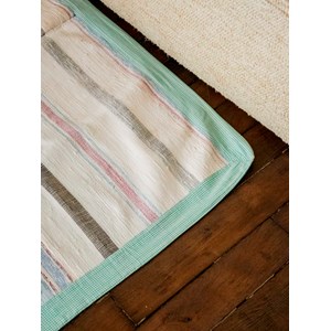 Tapis vintage bleu et vert n°118