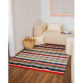 Olivier, le tapis artisanal rayé n°122