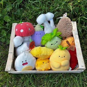 Porte-clé peluche veggies champignon (15 cm)