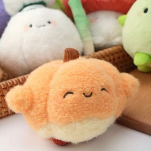 Porte-clé peluche veggies citrouille (15 cm)