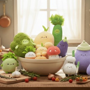Porte-clé peluche veggies citrouille (15 cm)