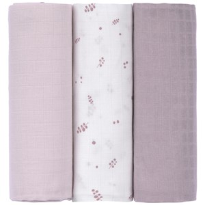 Lot de 3 langes mousseline fruits rouges (80x80 cm)