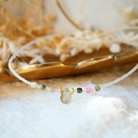Collier devta pierre de lune