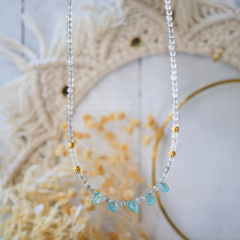 Collier kalimata aigue marine