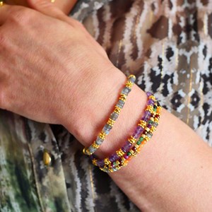 Bracelet santulan rubis zoisite