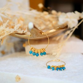 Boucles d'oreilles drishti apatite