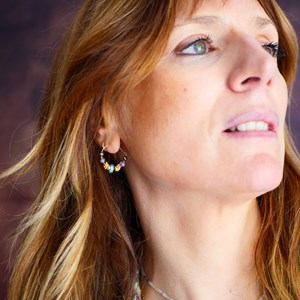 Boucles d'oreilles rasayan amethyste