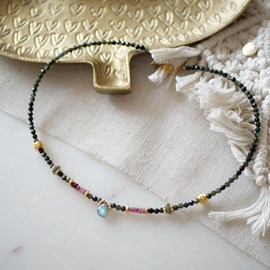 Collier tourmaline verte mehak