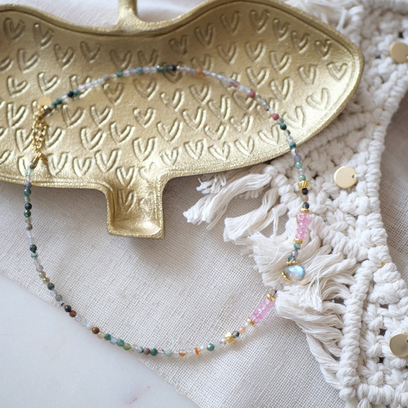 Collier agate indienne gajra