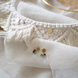 Boucles d'oreilles rubis zoisite bhavana