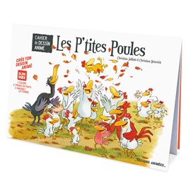 Cahier de dessin animé - les p'tites poules