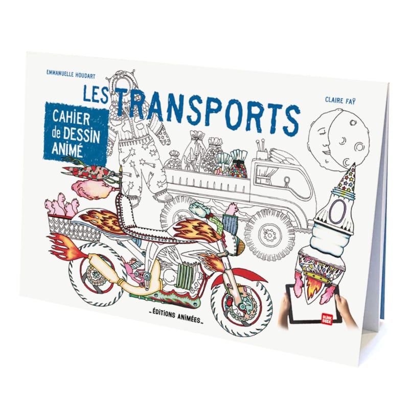 Cahier de dessin animé - les transports