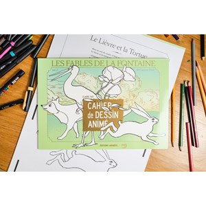 Cahier de dessin animé - les fables de la fontaine - tome 2