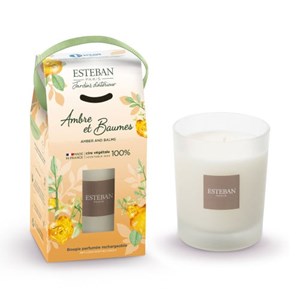 Bougie take-away ambre & baumes 180g