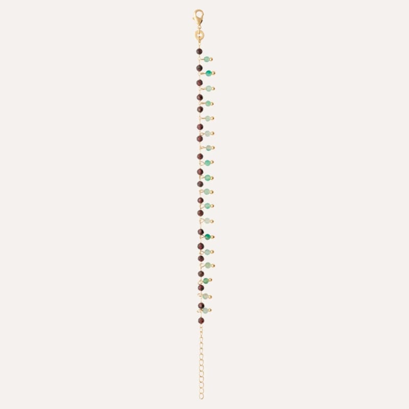 Bracelet aline en argent 925 – chaîne maille double boules