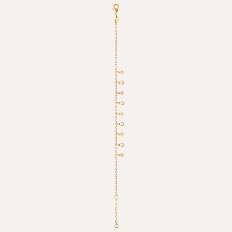 Bracelet trèfle plaqué or camille