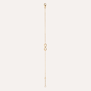 Bracelet infini en plaqué or 18 carats – chaîne fine et symbole éternité