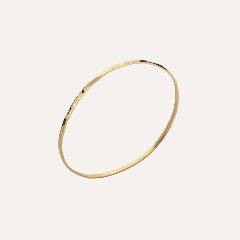 Les Bijoux Chics - Bracelet jonc martelé plaqué or mia
