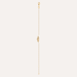 Bracelet plaqué or plume