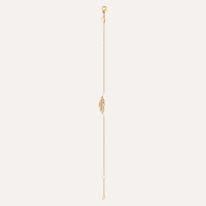 Les Bijoux Chics - Bracelet plaqué or plume