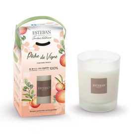 Bougie take-away pêche de vigne 180g