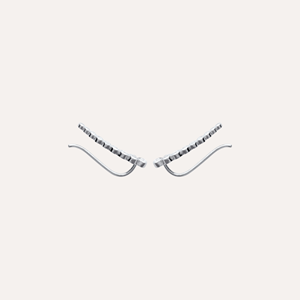 Boucles grimpeuses éléonore argent 925 rhodié